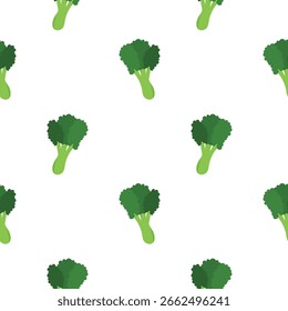 seamless pattern of green mustard illustration on a white background