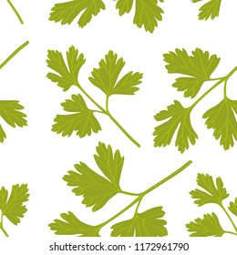 seamless pattern with green parsley