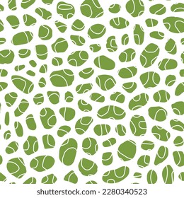 Seamless pattern with green pebbles