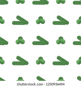 Seamless Pattern - Green Pills And Capsules - Transparent Background - Powered by Shutterstock - Get 15% off with code: PIKWIZARD15