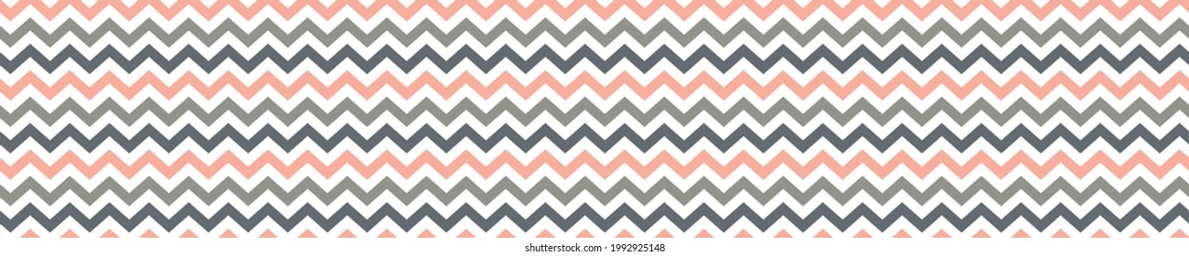 Seamless pattern with green and pink chevron