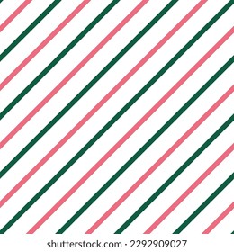 Seamless pattern with green and pink oblique lines