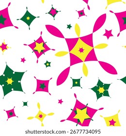 seamless pattern green pink yellow