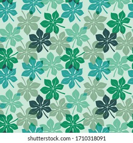 seamless pattern with green plants