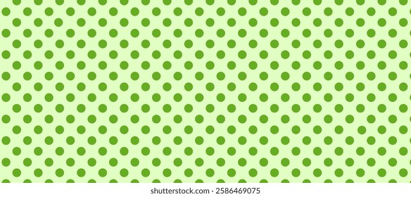 Seamless pattern with green polka dot