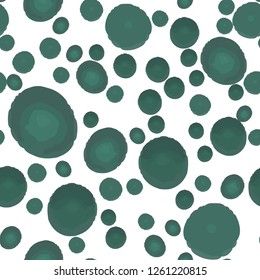 Seamless Pattern With Green Polka Dots. Elements are not cropped. Pattern under the mask. Perfect design for textile, box, posters, cards, web etc.