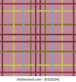 seamless pattern in green, red, yellow, blue cage