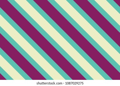 Seamless pattern. Green Stripes on yellow background. Striped diagonal pattern For printing on fabric, paper, wrapping, scrapbooking, banners Background with slanted lines Vector illustration