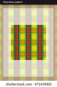 Seamless Pattern - Green Tartan Scottish-inspired design