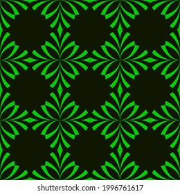 seamless pattern in green tones in the form of an ornament for printing on fabric, packaging, banners, as well as for interior decoration, notebook covers, frames, ceramics, stained-glass windows