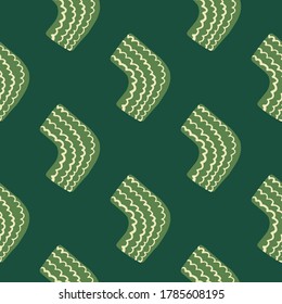 Seamless pattern in green tones. Light green elements. Vector illustration. Perfect for stationery, wrapping paper, branding, marketing and kids fabric.