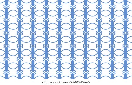 seamless pattern with green trees, blue leaves design for fabric painting or wallpaper or plant shop, illustration of branches with blue oval, vertical column strip, grid strip