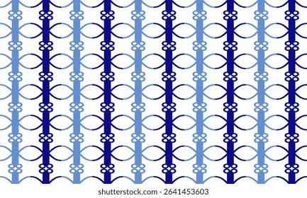 seamless pattern with green trees, blue leaves design for fabric painting or wallpaper or plant shop, illustration of branches with blue oval, vertical column strip, grid strip