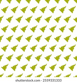 Seamless pattern of green triangle pieces of cheese