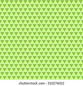Seamless pattern of green triangles. Abstract background.