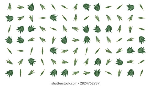 seamless pattern of green tropical palm leaves on white background botanical foliage design for nature and summer themes