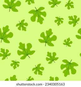 Seamless pattern of green watermelon leaves