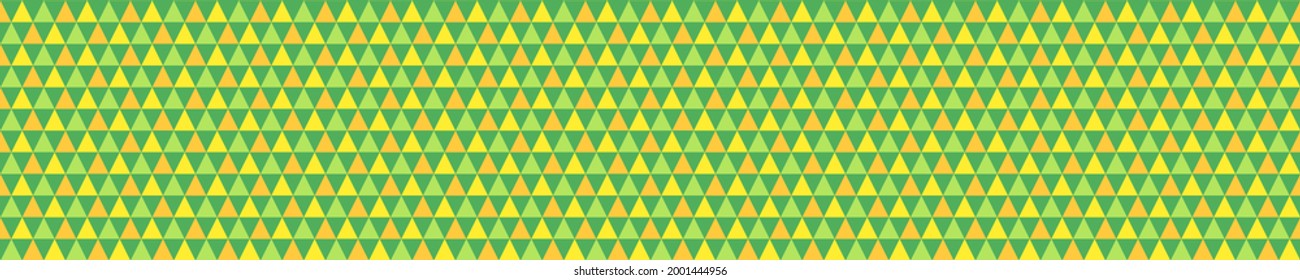 Seamless pattern with green and yellow triangles