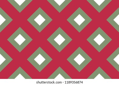 Seamless pattern with green-red stripes. Striped diagonal pattern for printing on fabric, paper, wrapping, scrapbooking, websites Background with slanted lines. Christmas color Vector illustration