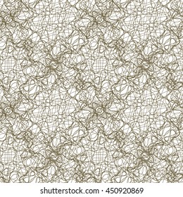 Seamless pattern with grey abstract ornament isolated on white (transparent) background. Vector illustration eps