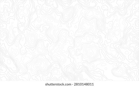 A seamless pattern of grey contour lines on a white background, representing a topographic map or abstract landscape. The lines vary in thickness and spacing, creating a sense of depth and varied terrain.