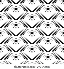 seamless pattern with grey spider on the Halloween 