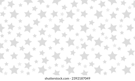 Seamless pattern with grey stars