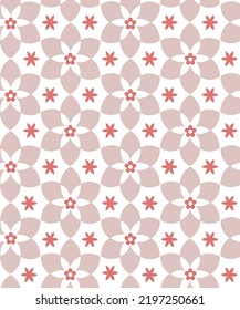 seamless pattern with greys pink flowers,Seamless pattern with Folk Motifs with christmas star flower pattern.