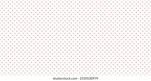 Seamless Pattern Grid With Pink Hearts