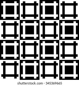 Seamless pattern with grid of squares. Lattice pattern.