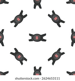 Seamless pattern of groin protectors, essential safety gear for football players, offering protection and injury prevention on the field