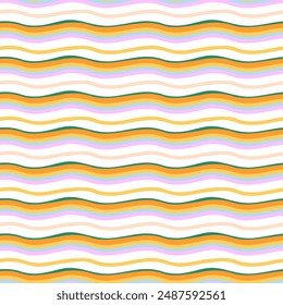 Seamless pattern with a Groovy and Hippie vibes