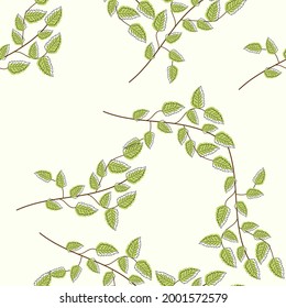 El crecimiento de un patrón sin igual deja el color verde impresionante Floral elegante fondo con gráficos
