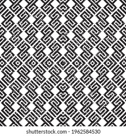 Seamless pattern with grunge black geometric forms.eps