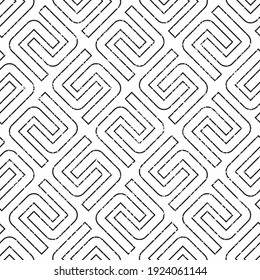 
Seamless pattern with grunge black S letter