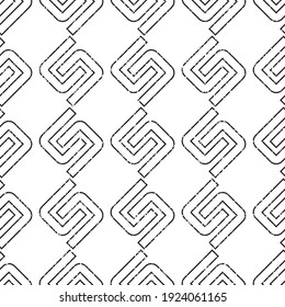 
Seamless pattern with grunge black S letter