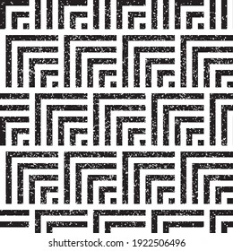 Seamless pattern with grunge black segments