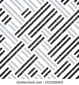 Seamless pattern with grunge black and silver gray segments
