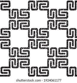 
Seamless pattern with grunge black zigzag lines