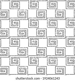 
Seamless pattern with grunge black zigzag lines