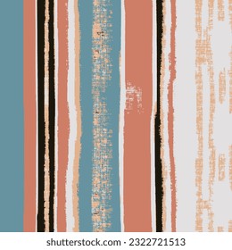 Seamless pattern with grunge Brushed Ink Textured Stain Stripes textile texture linen checkered concept art runner rug design scarf, carpet, curtain, curtain, pillow home textile digital 