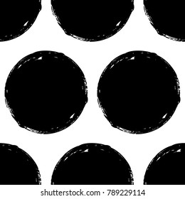Seamless pattern with grunge circles