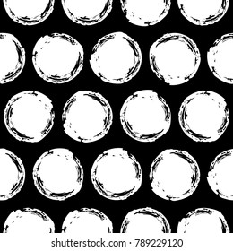 Seamless pattern with grunge circles