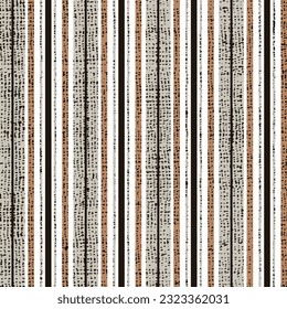 Seamless pattern with grunge geometric stripe texture pattern. Abstract black,brown and cream stripe textured pattern on white background.Seamless stripe texture pattern.simple summer stripe texture.
