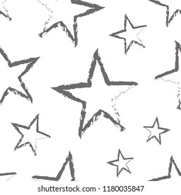Seamless pattern with grunge gray stras isolated on white background. Vector illustration