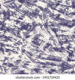 Seamless Pattern With Grunge Halftone Textures. Vector Illustration