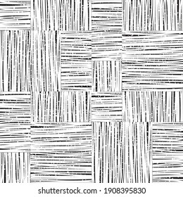 Seamless pattern with grunge horizontal and vertical black segments