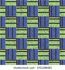 Seamless pattern with grunge horizontal and vertical colored bands
