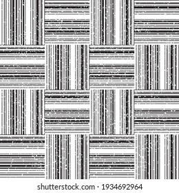 Seamless pattern with grunge horizontal and vertical black segments