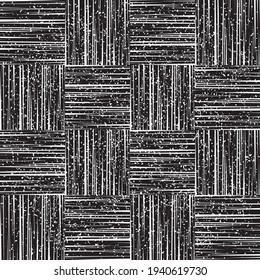 Seamless pattern with grunge horizontal and vertical black bands